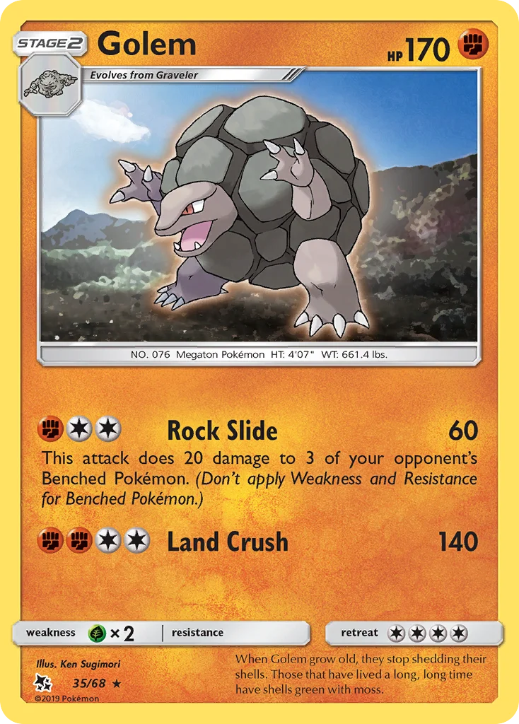 Golem Pokemon card