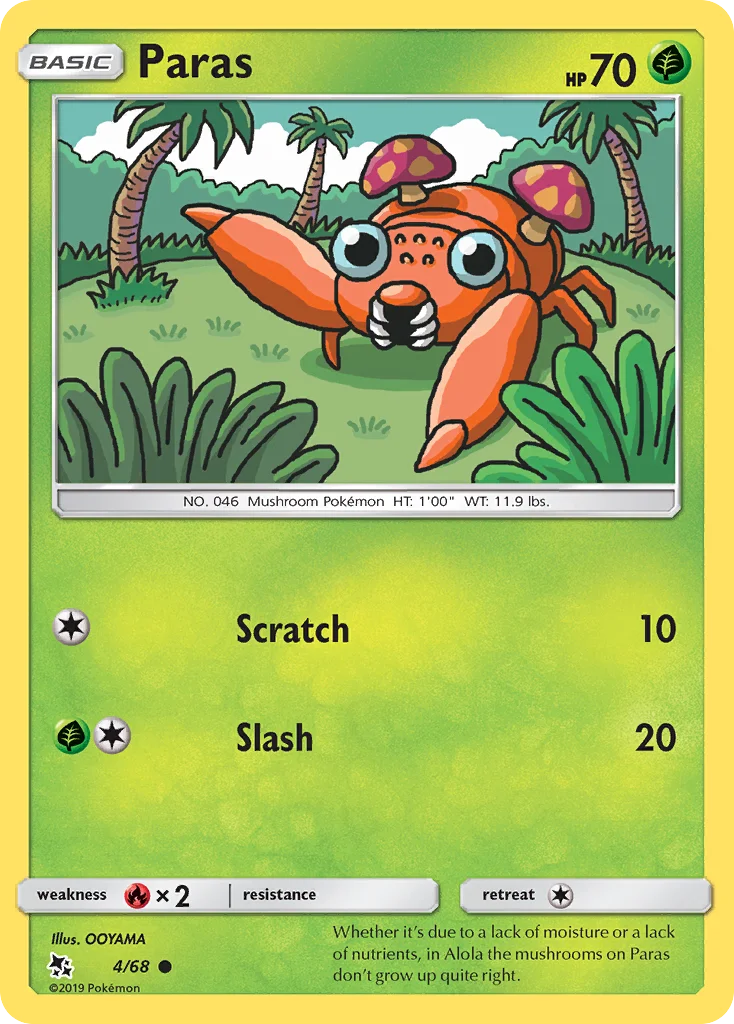Paras Pokemon card