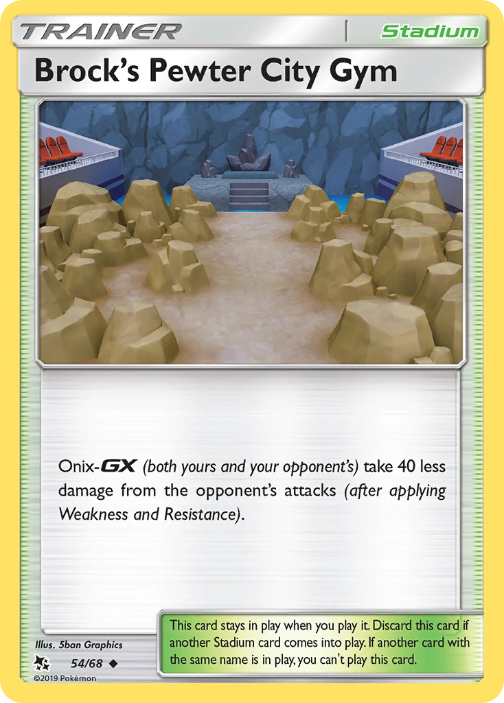 Brock's Pewter City Gym Pokemon card
