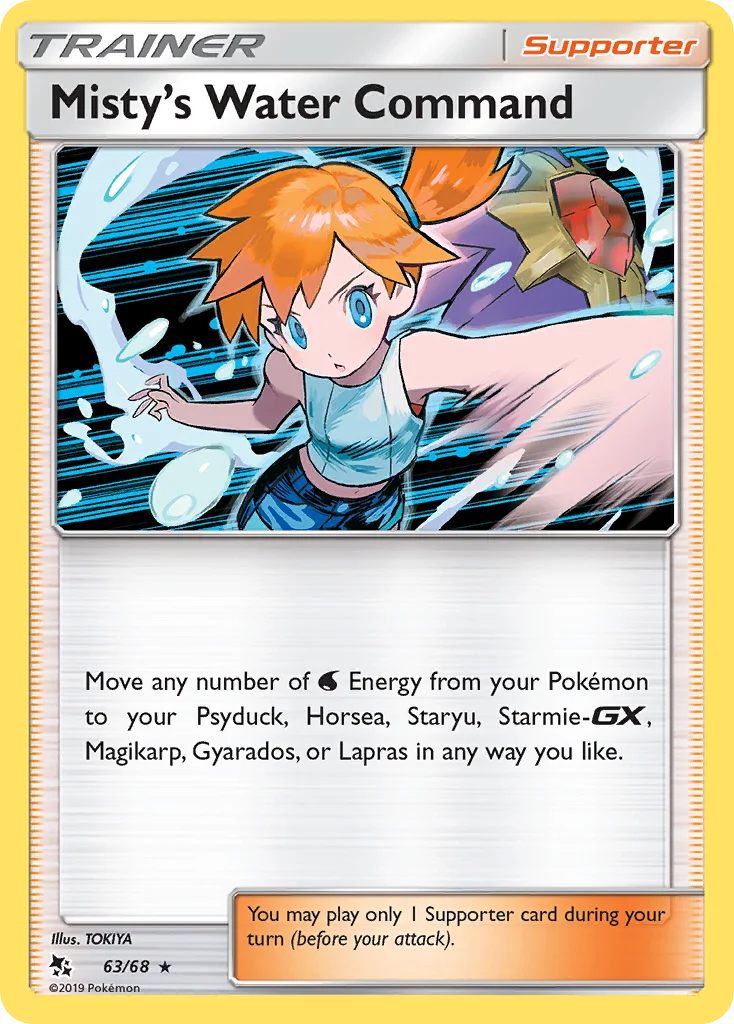 Misty's Water Command Pokemon card