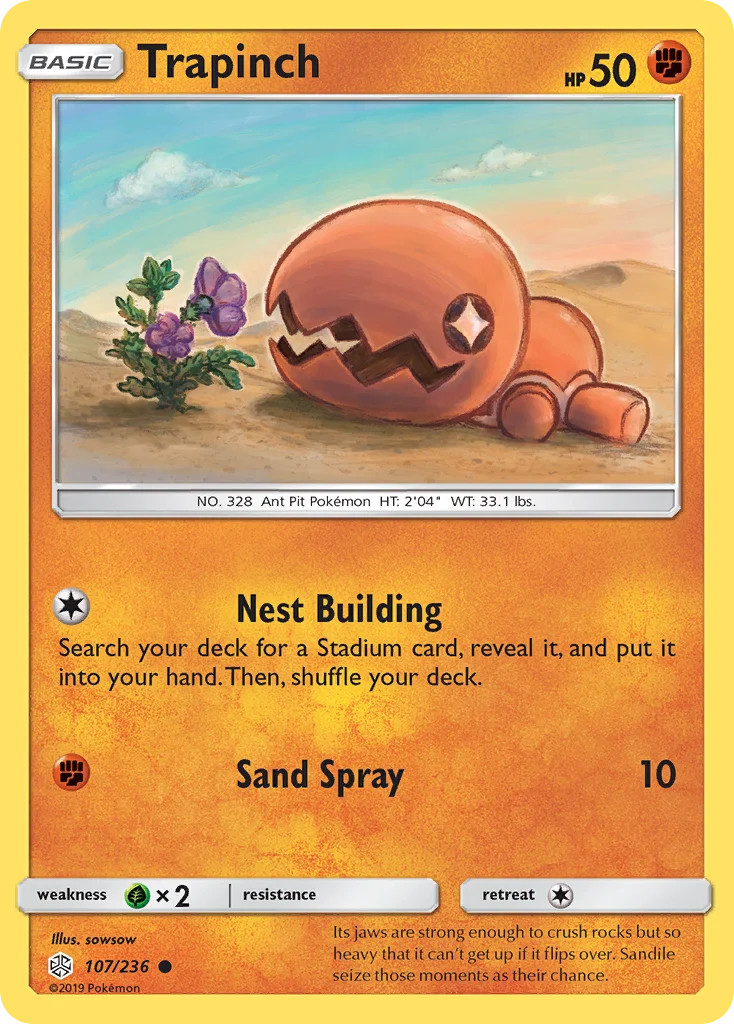 Trapinch Pokemon card