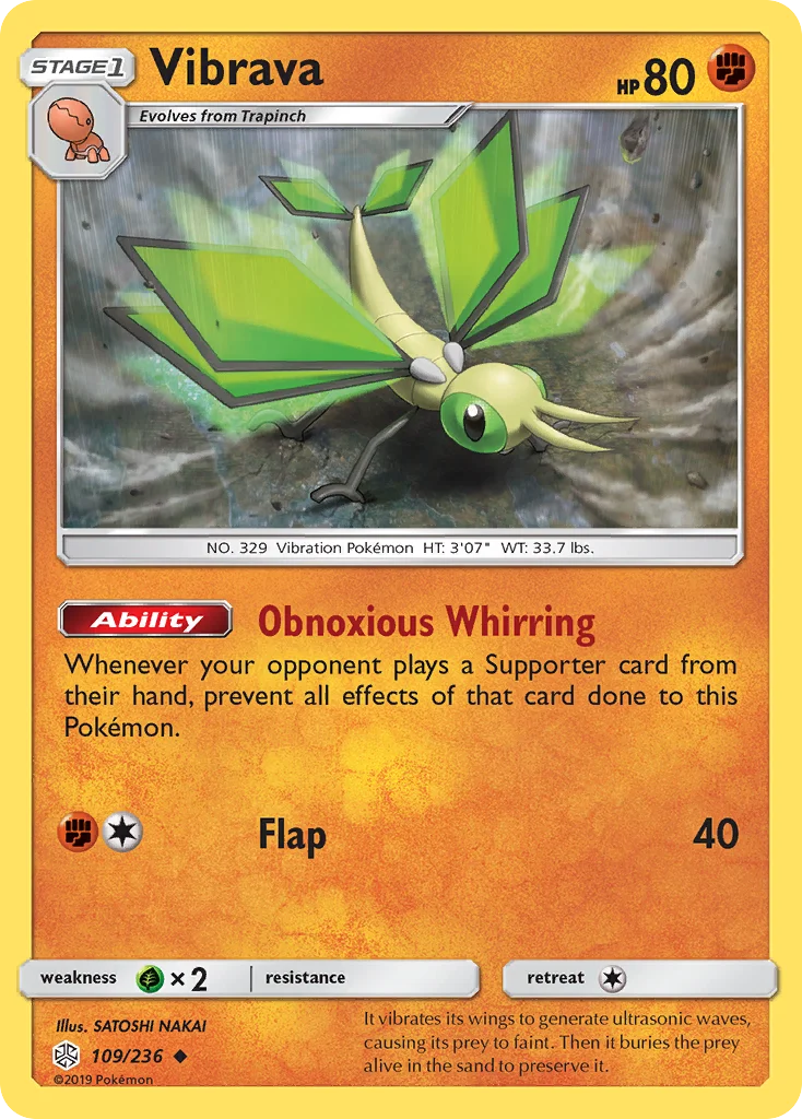 Vibrava Pokemon card
