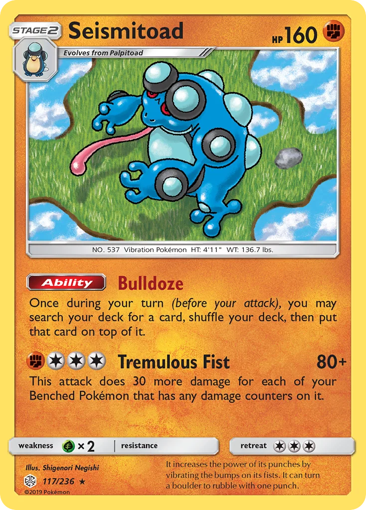 Seismitoad Pokemon card