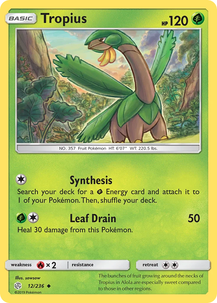 Tropius Pokemon card