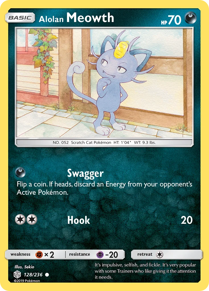 Alolan Meowth Pokemon card