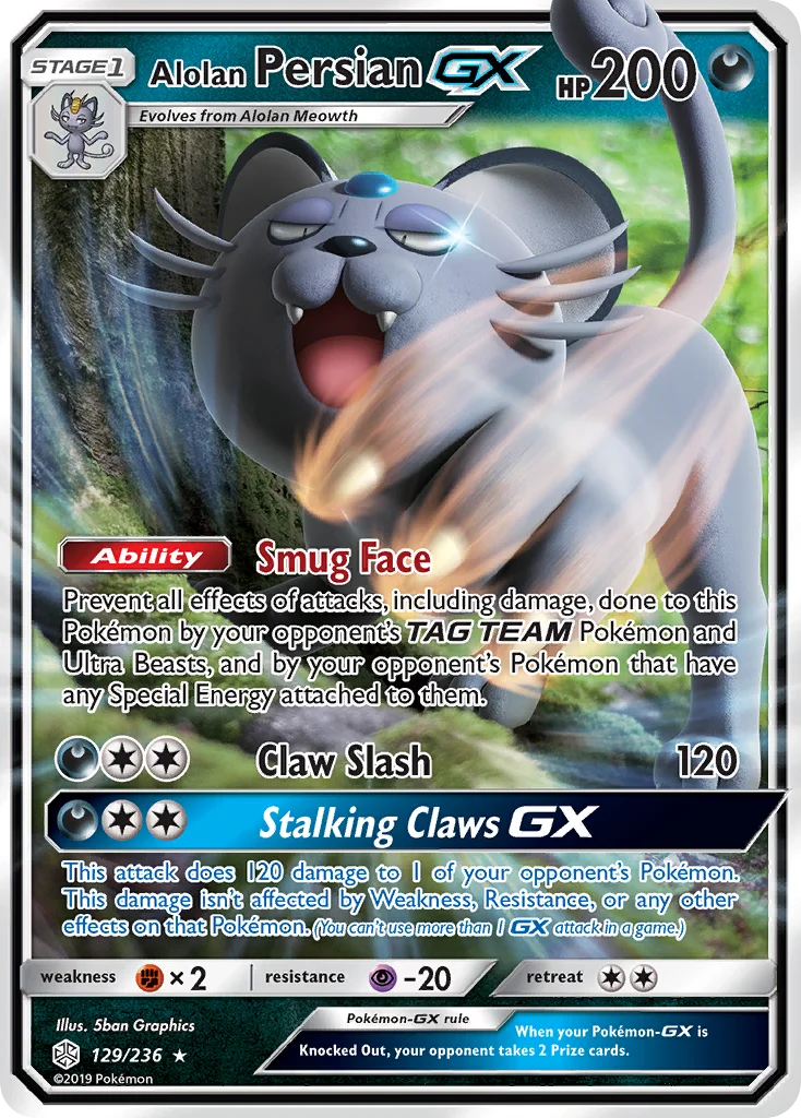 Alolan Persian-GX Pokemon card