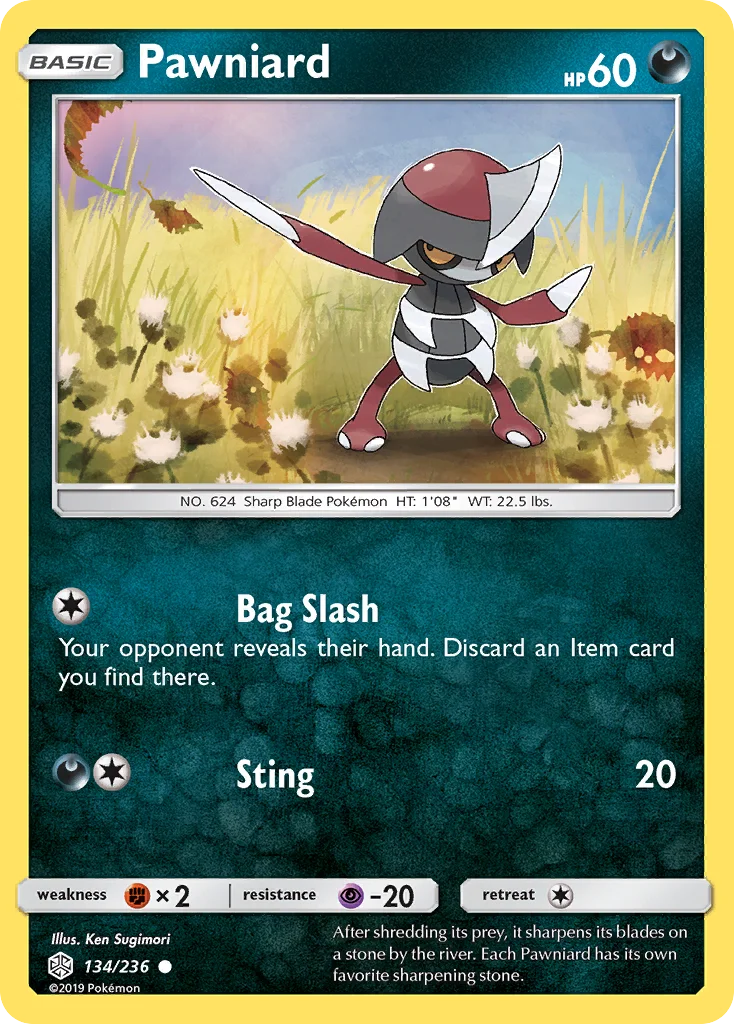 Pawniard Pokemon card