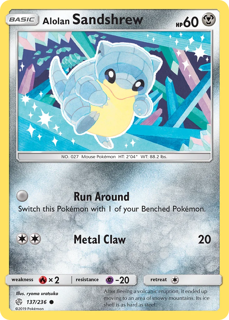 Alolan Sandshrew Pokemon card