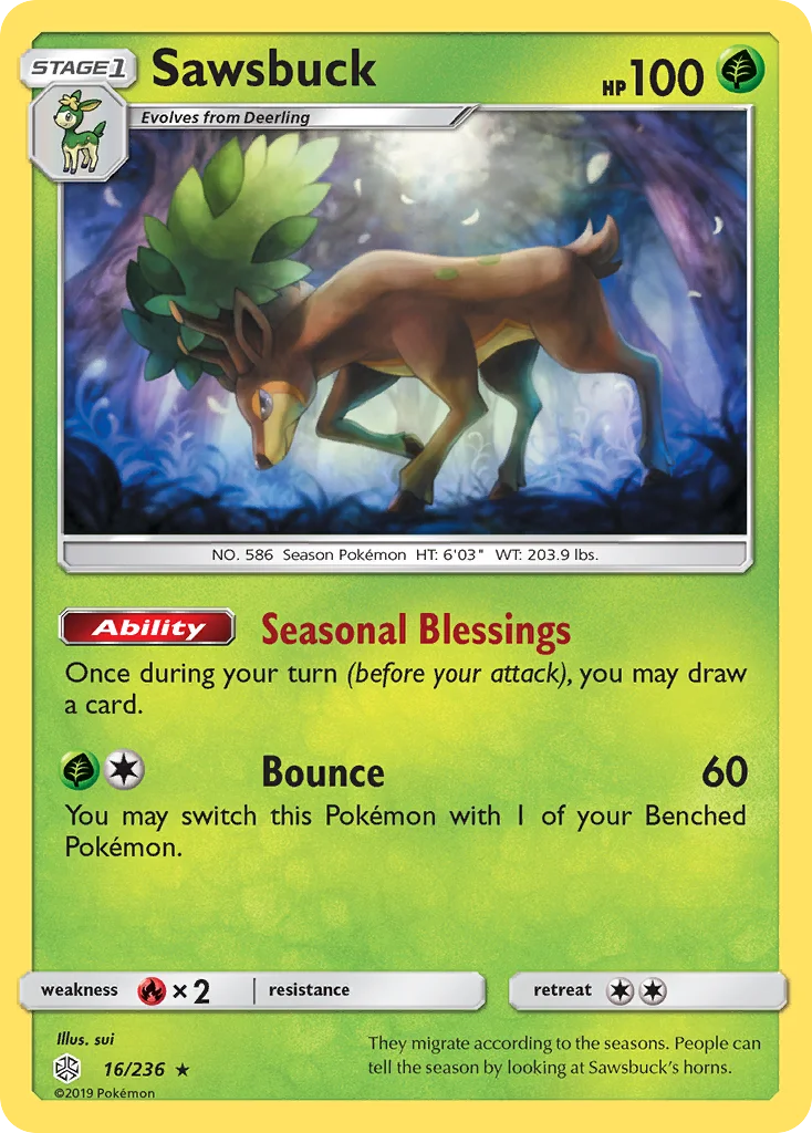 Sawsbuck Pokemon card
