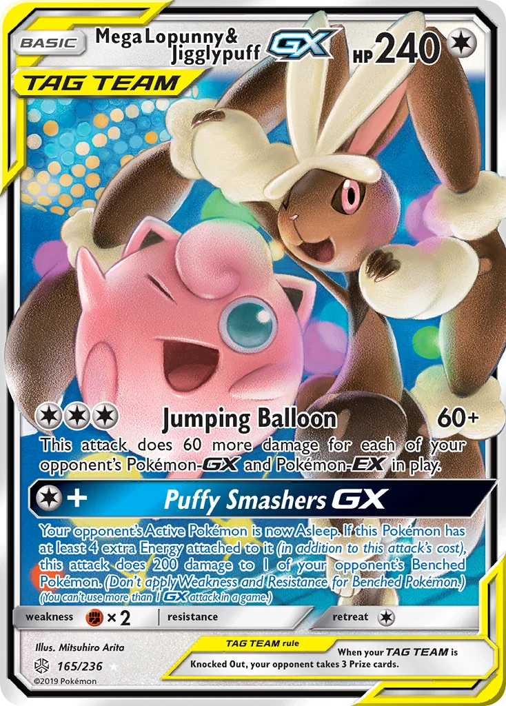 Mega Lopunny & Jigglypuff-GX Pokemon card