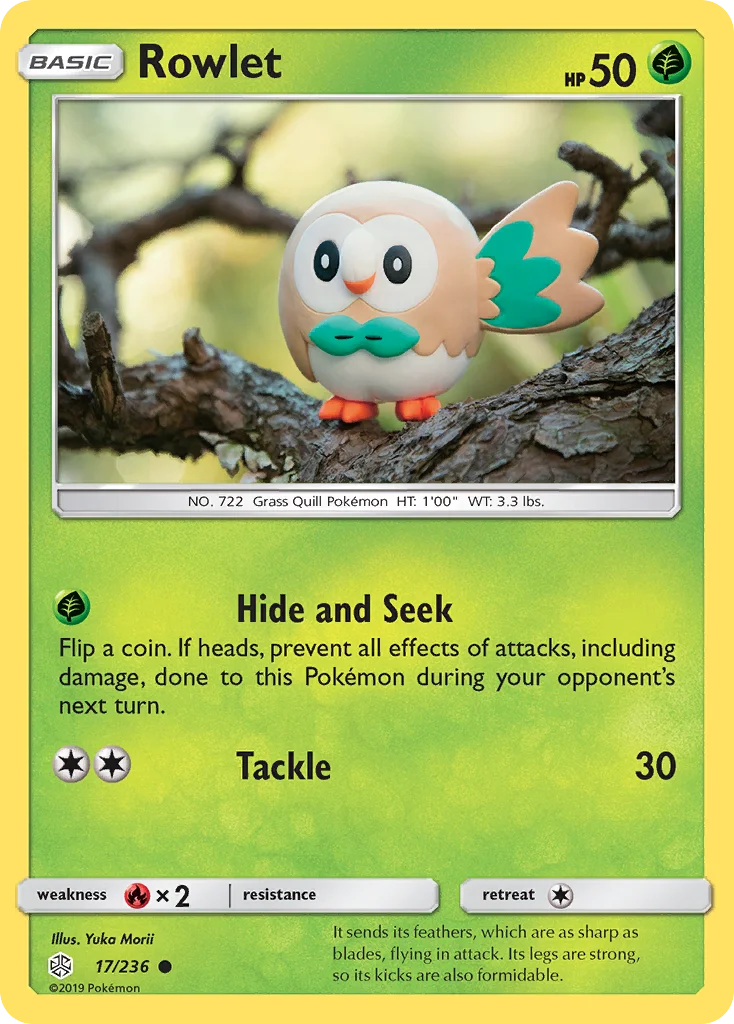 Rowlet Pokemon card
