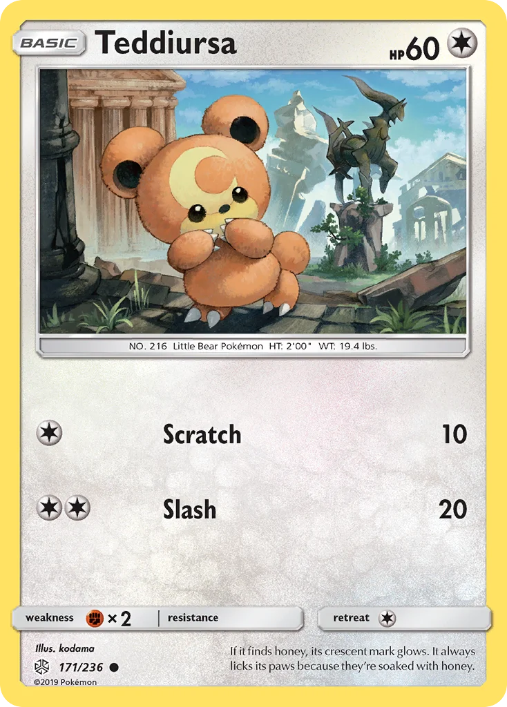 Teddiursa Pokemon card
