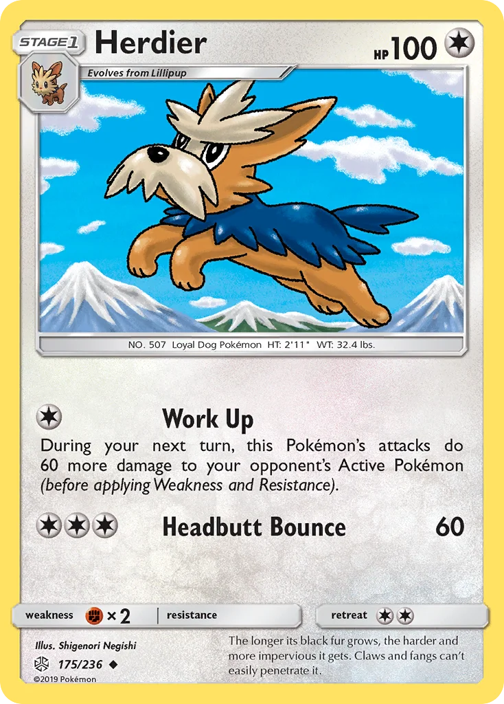 Herdier Pokemon card