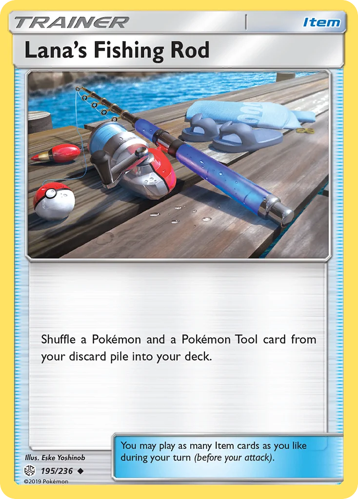 Lana's Fishing Rod Pokemon card