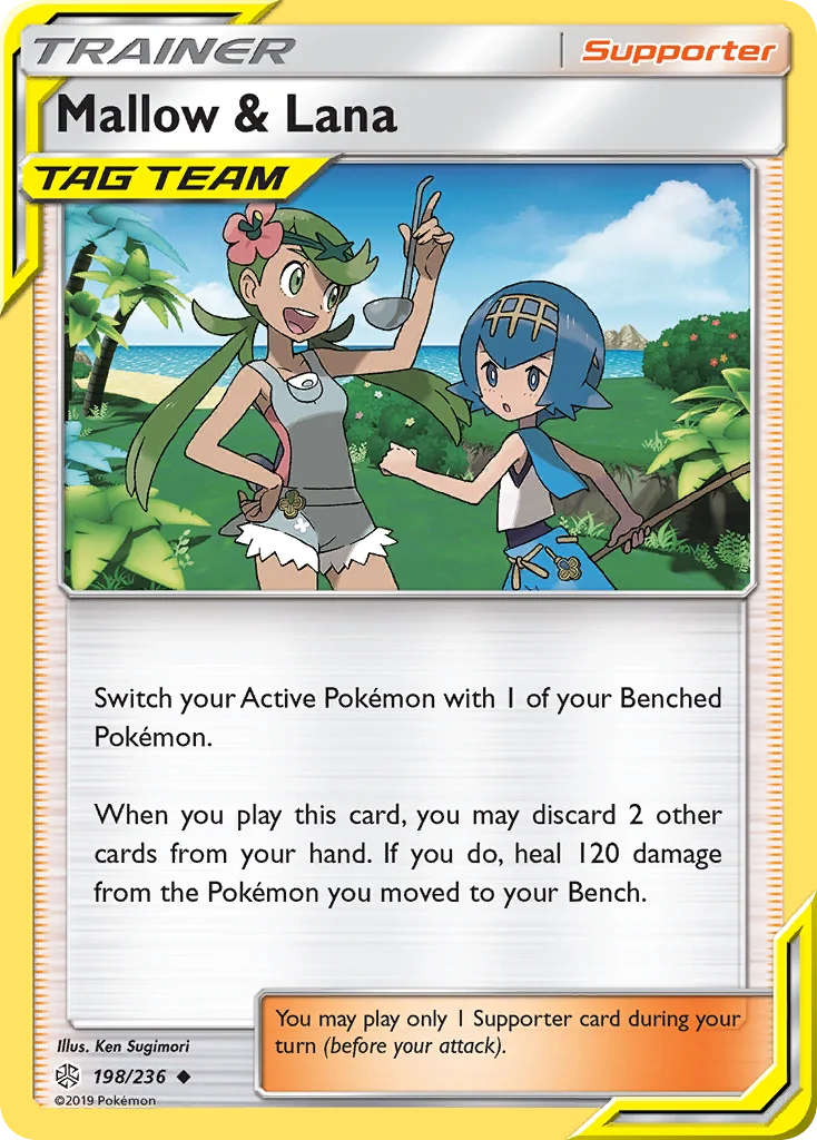 Mallow & Lana Pokemon card