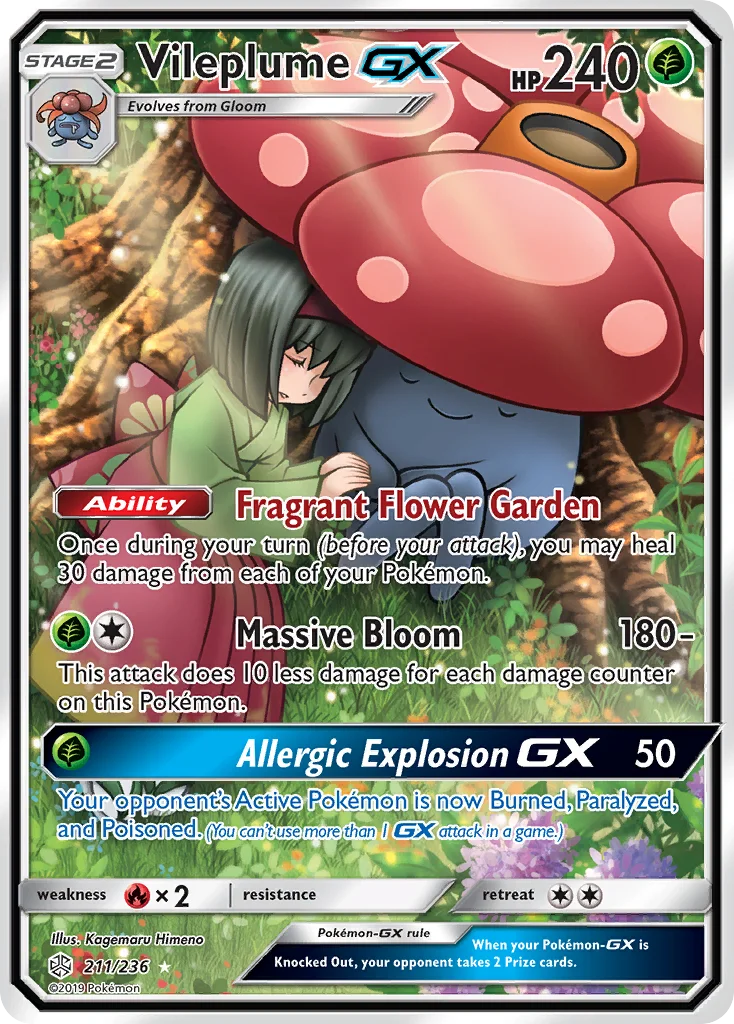 Vileplume-GX Pokemon card