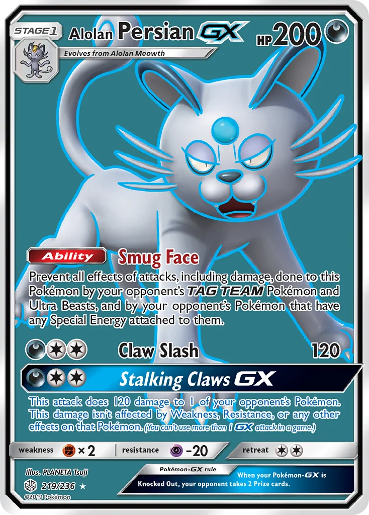 Alolan Persian-GX Pokemon card