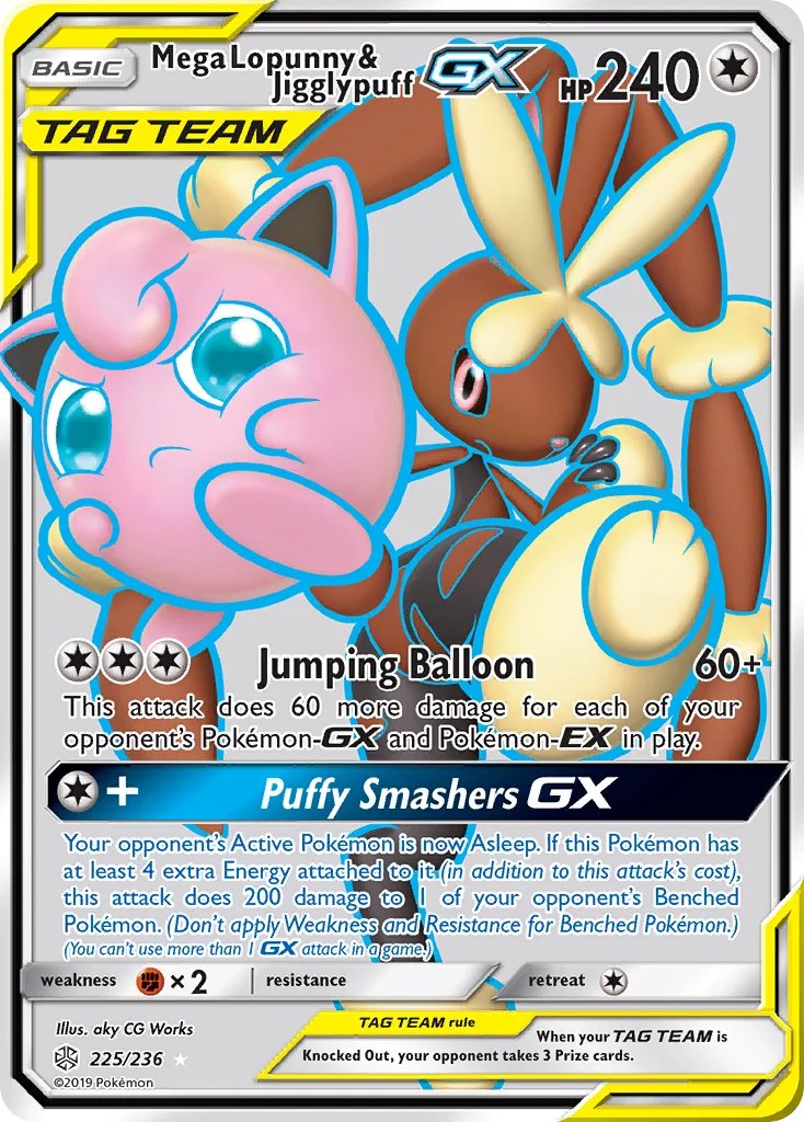 Mega Lopunny & Jigglypuff-GX Pokemon card