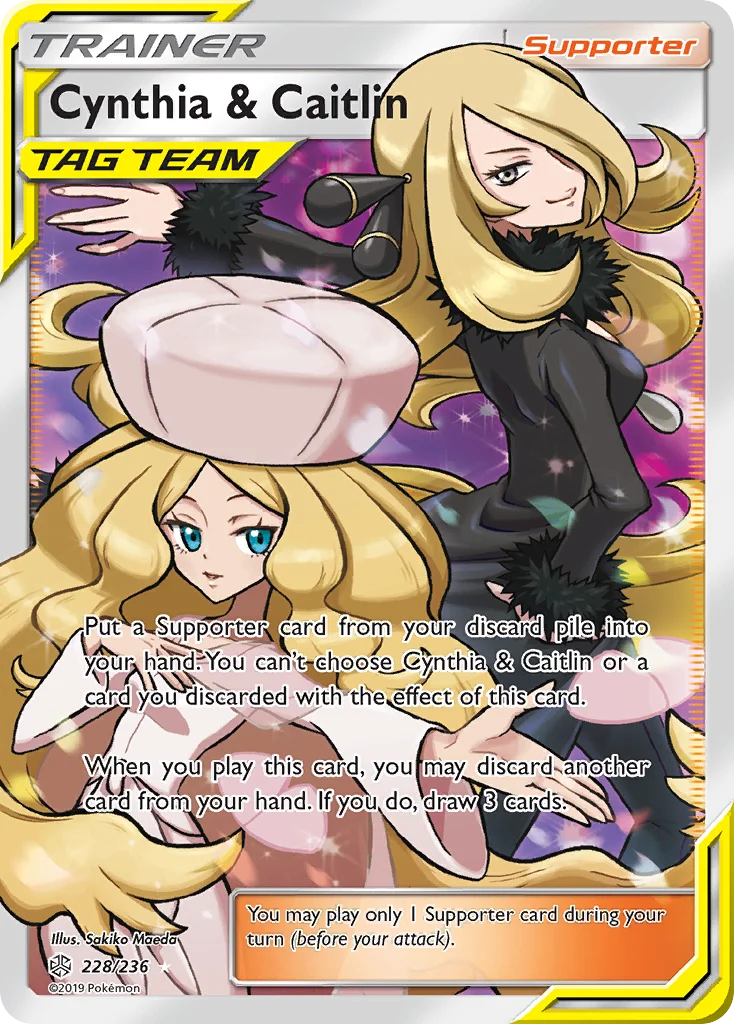 Cynthia & Caitlin Pokemon card