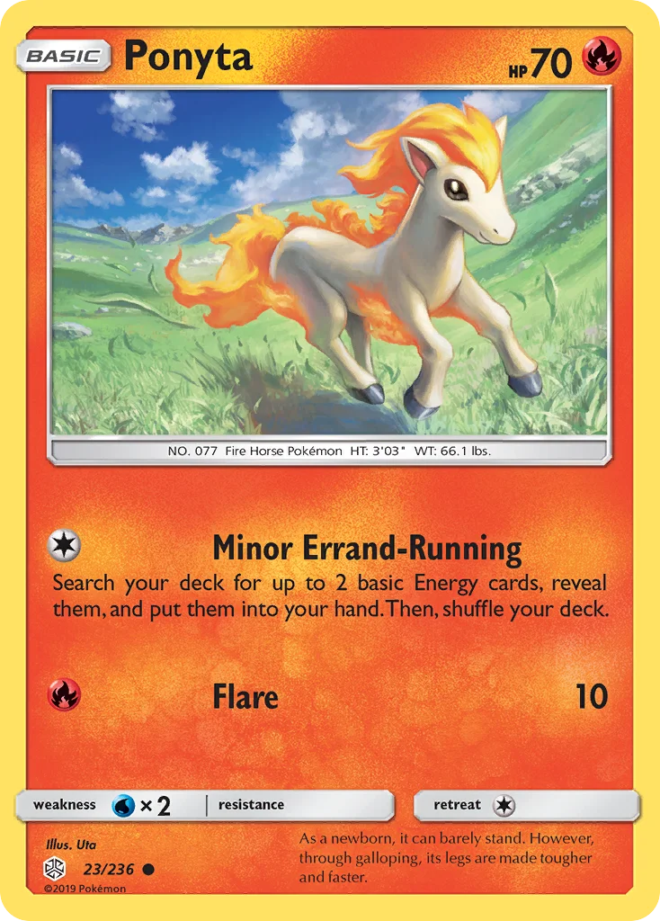 Ponyta Pokemon card