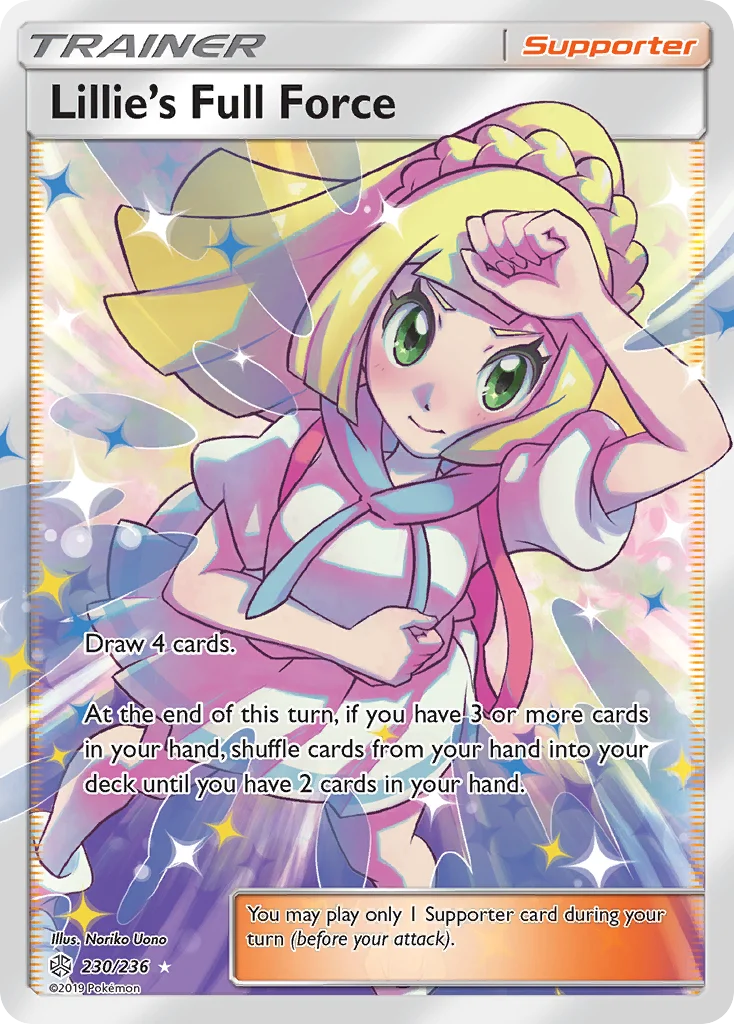 Lillie's Full Force Pokemon card