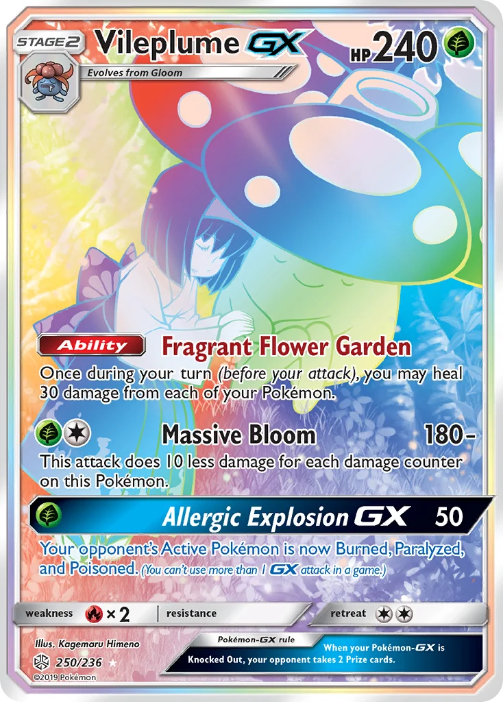 Vileplume-GX Pokemon card