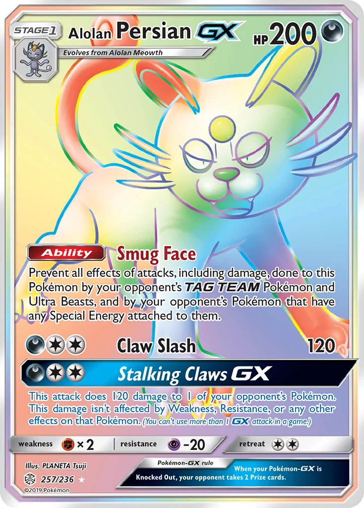 Alolan Persian-GX Pokemon card