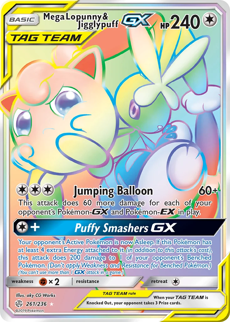 Mega Lopunny & Jigglypuff-GX Pokemon card
