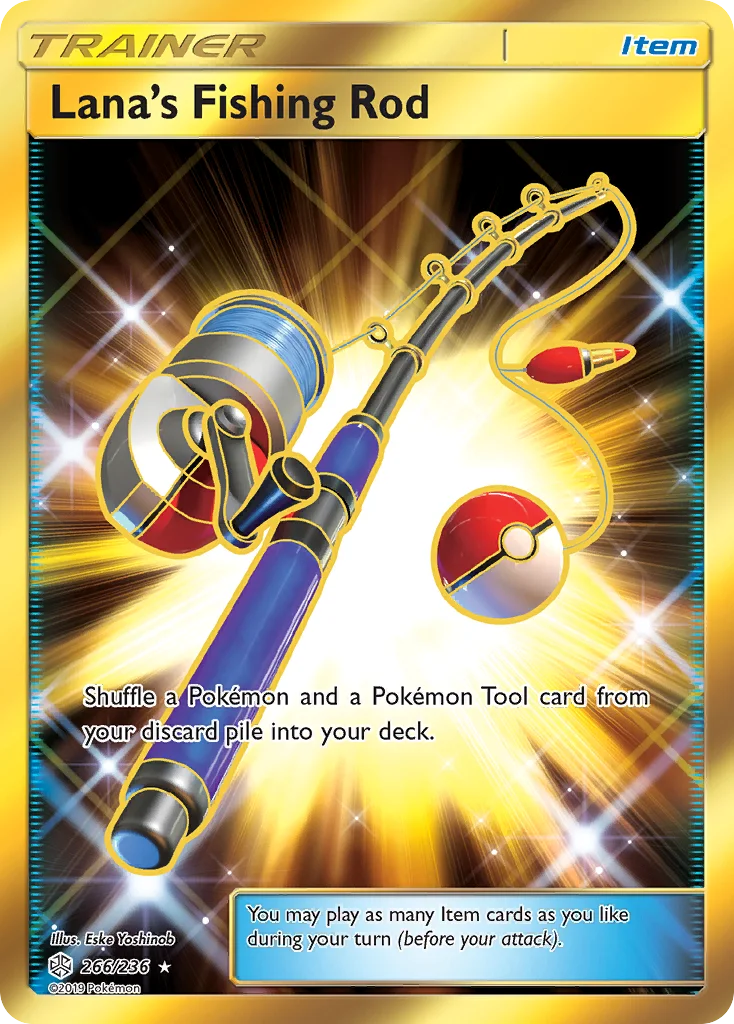 Lana's Fishing Rod Pokemon card