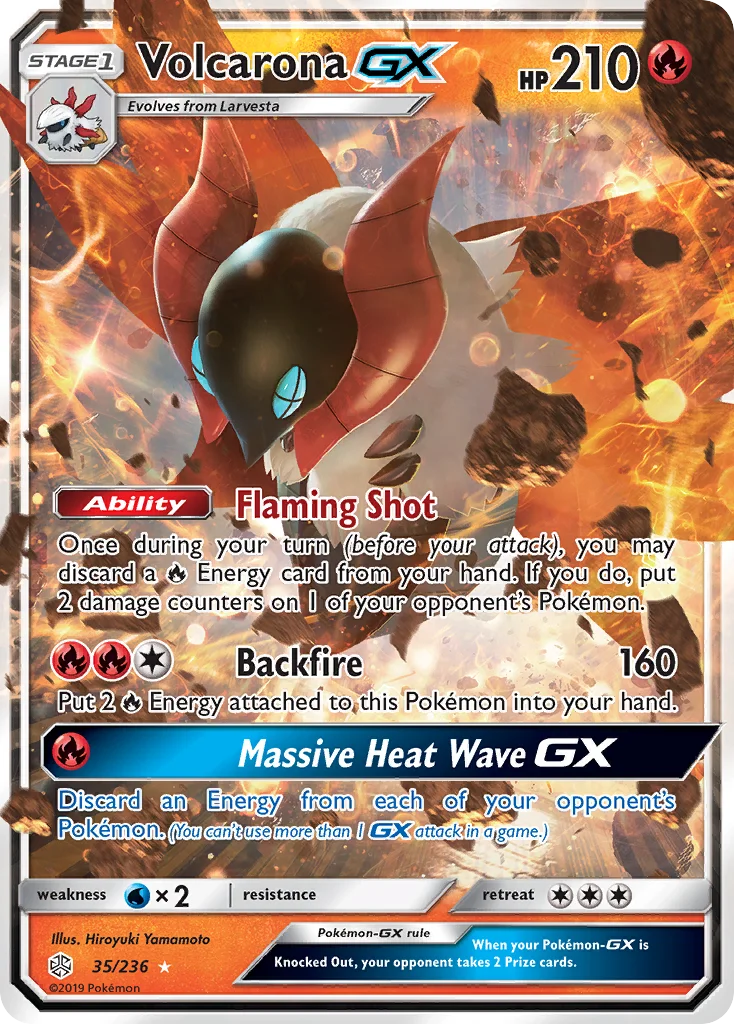 Volcarona-GX Pokemon card