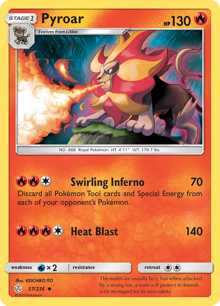 Pyroar Pokemon card