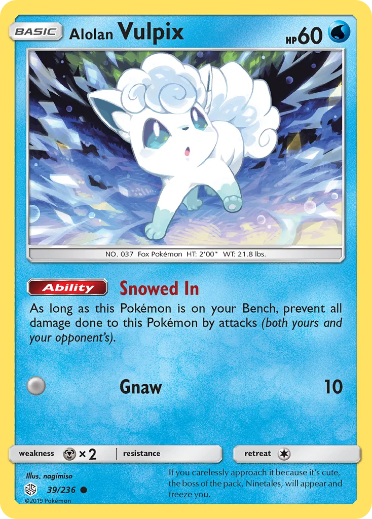 Alolan Vulpix Pokemon card