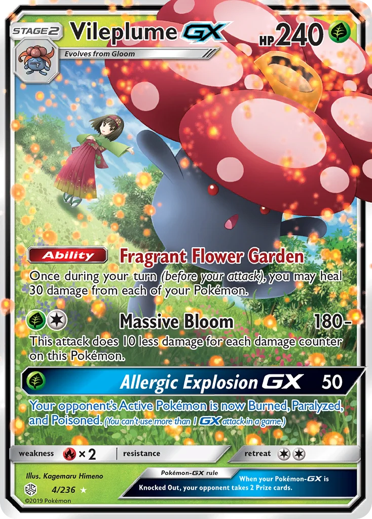 Vileplume-GX Pokemon card