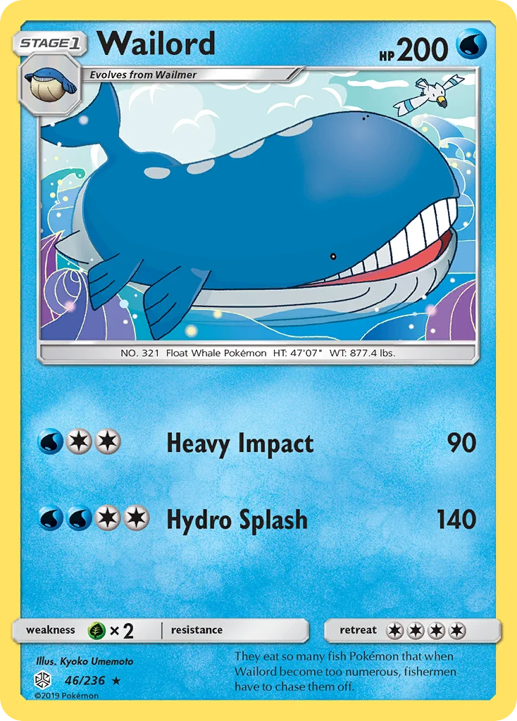 Wailord Pokemon card
