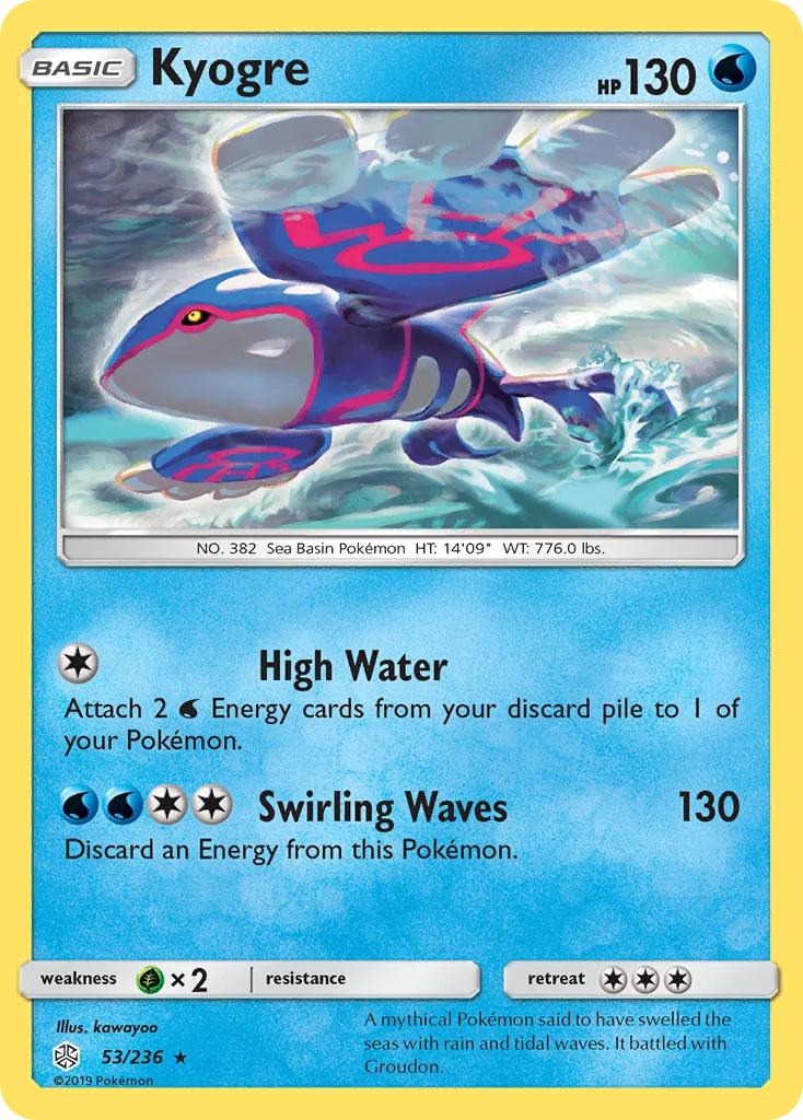 Kyogre Pokemon card