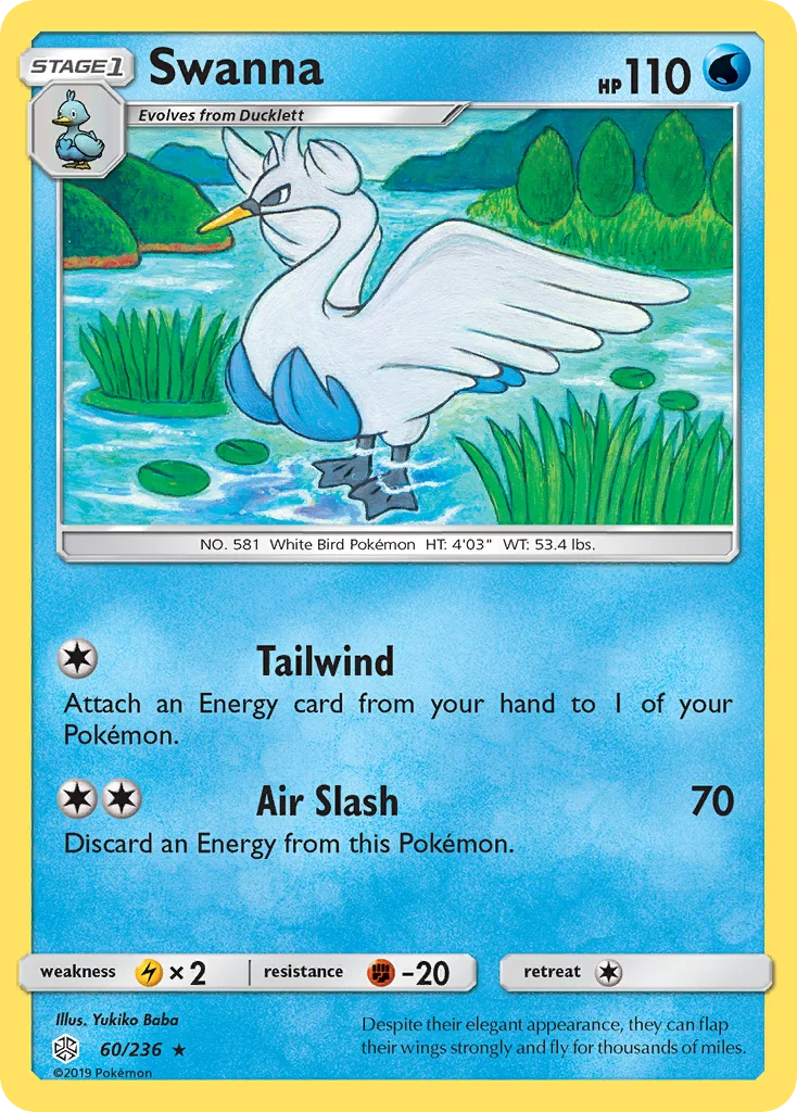 Swanna Pokemon card