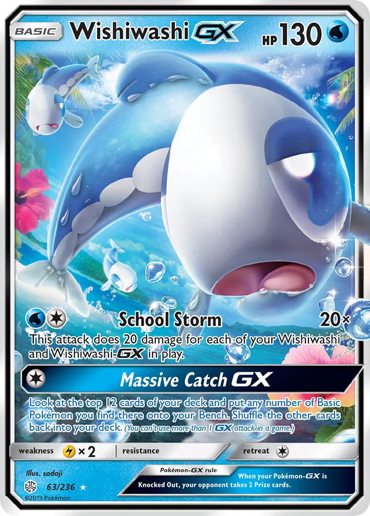 Wishiwashi-GX Pokemon card