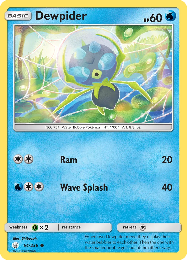 Dewpider Pokemon card