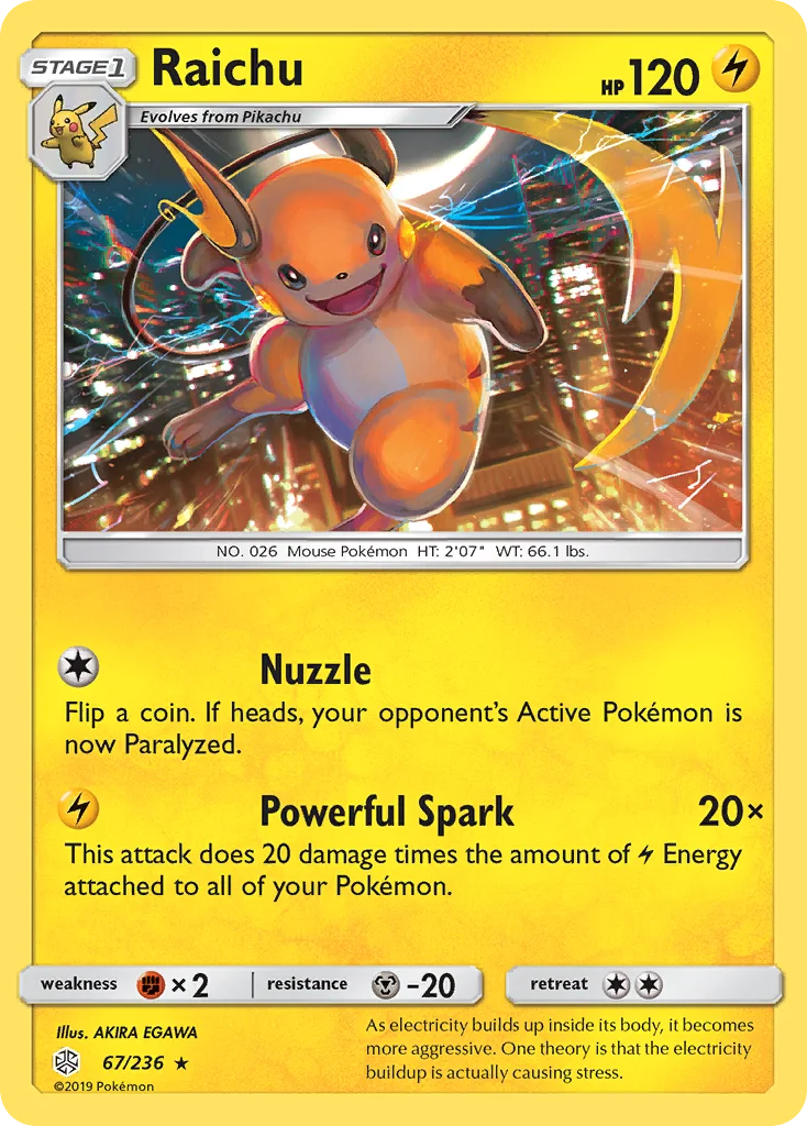 Raichu Pokemon card
