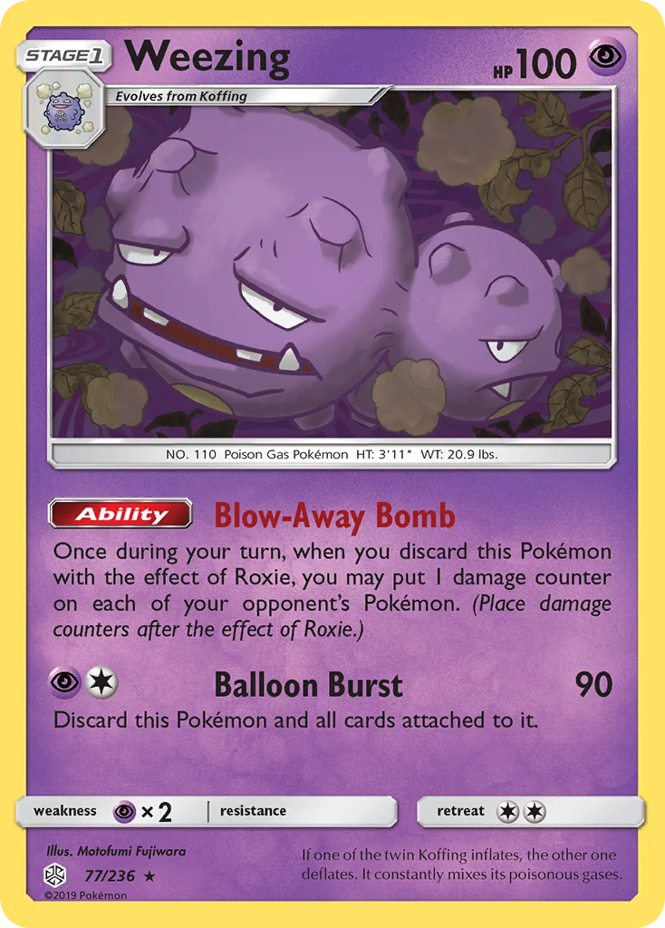 Weezing Pokemon card