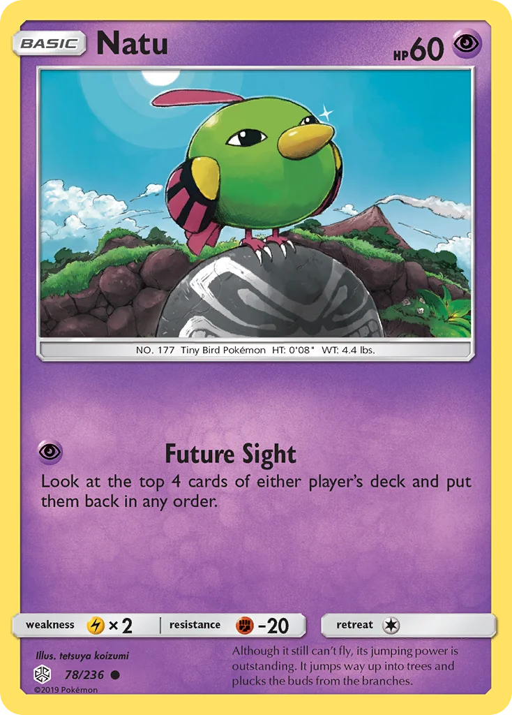 Natu Pokemon card