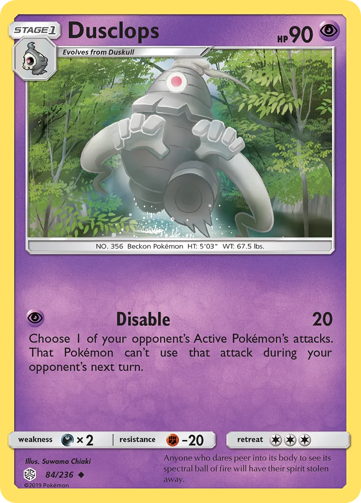 Dusclops Pokemon card