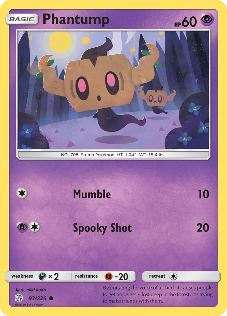 Phantump Pokemon card