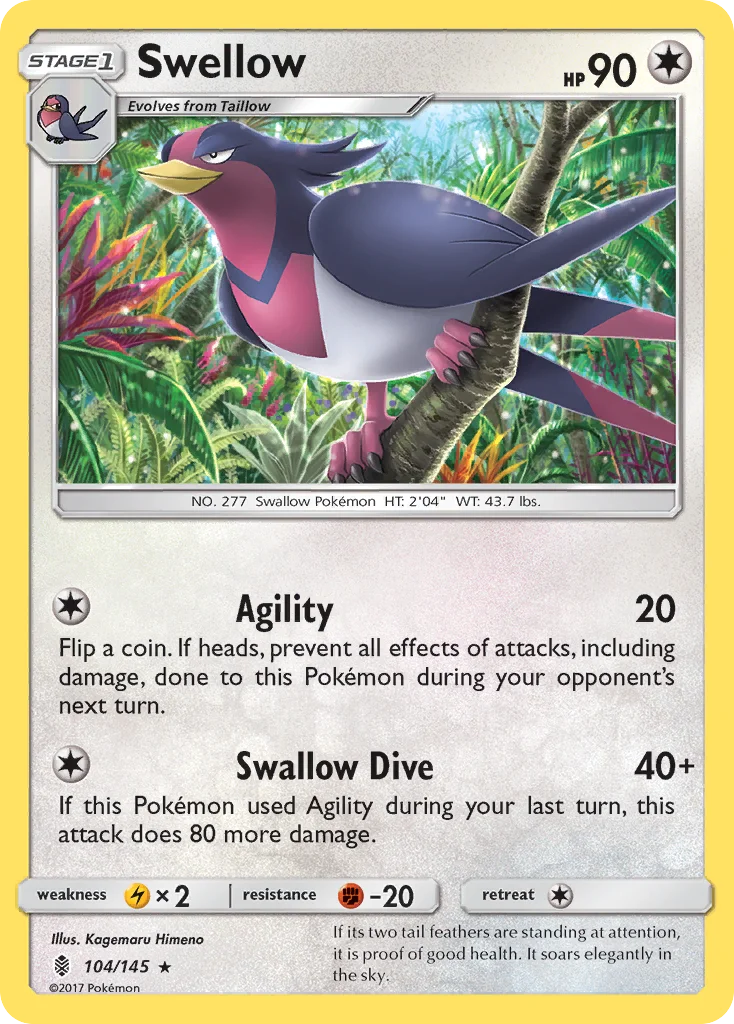 Swellow Pokemon card