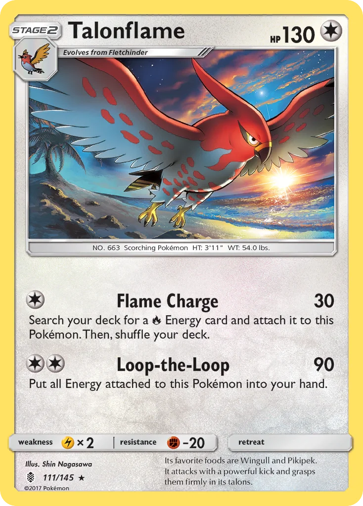 Talonflame Pokemon card