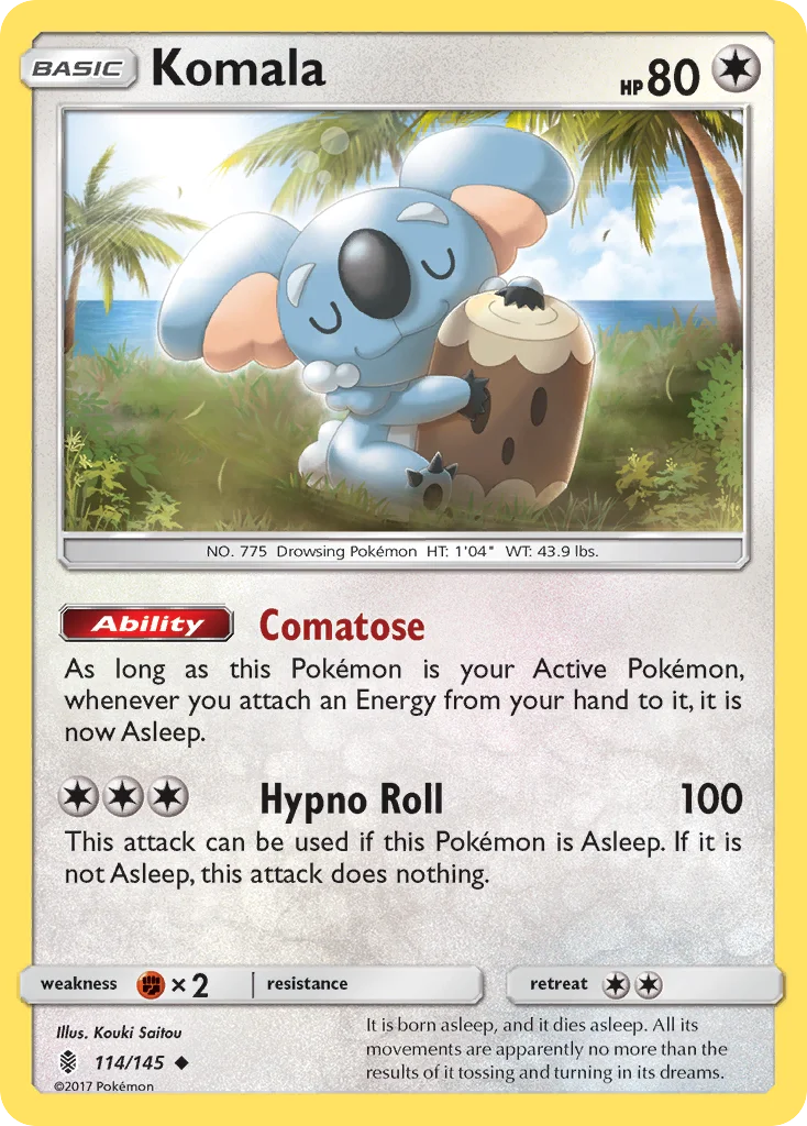 Komala Pokemon card