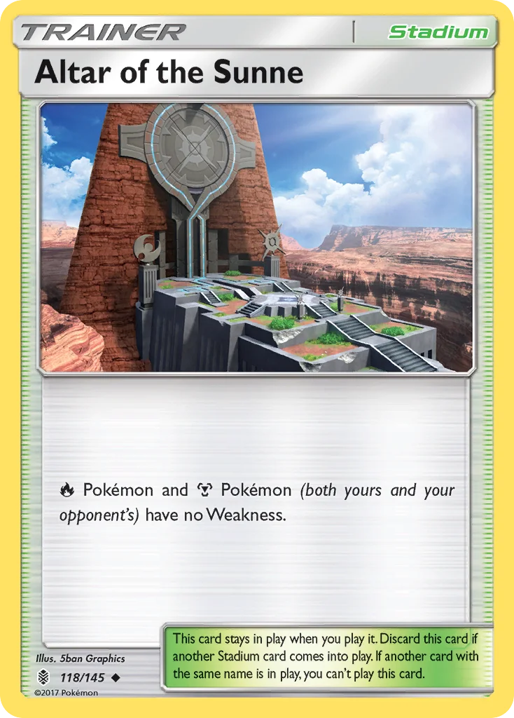Altar of the Sunne Pokemon card