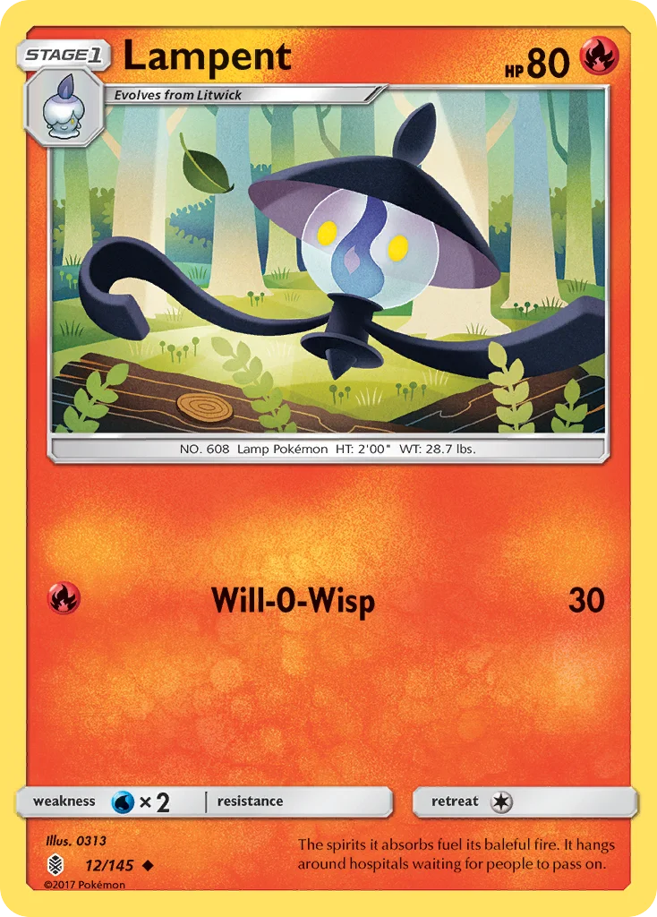 Lampent Pokemon card