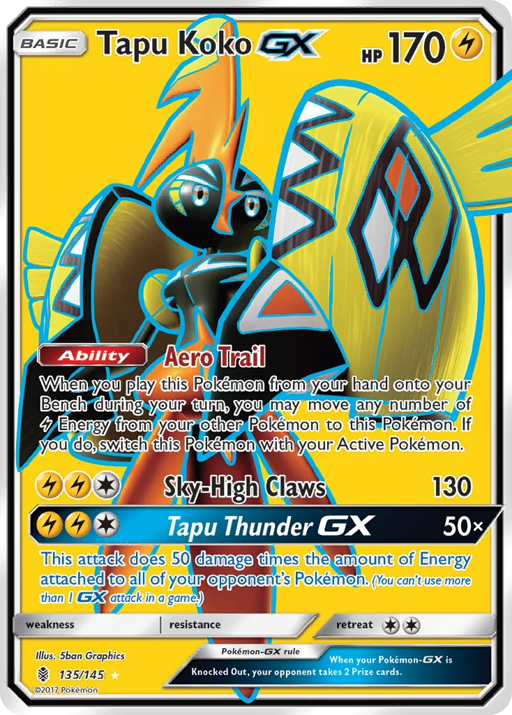 Tapu Koko-GX Pokemon card