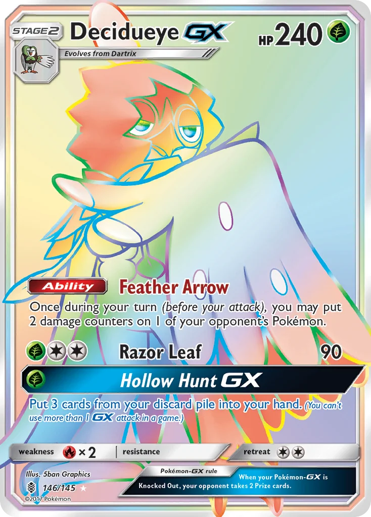 Decidueye-GX Pokemon card